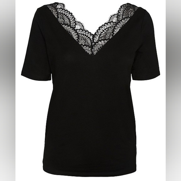 NWT V-Neck Lace Top - Picture 1 of 4